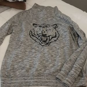 Grey pullover sweater w/mock turtle neck size